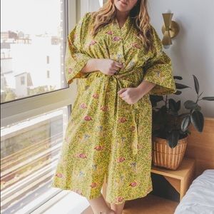 Printfresh flamenco marigold robe in 2X